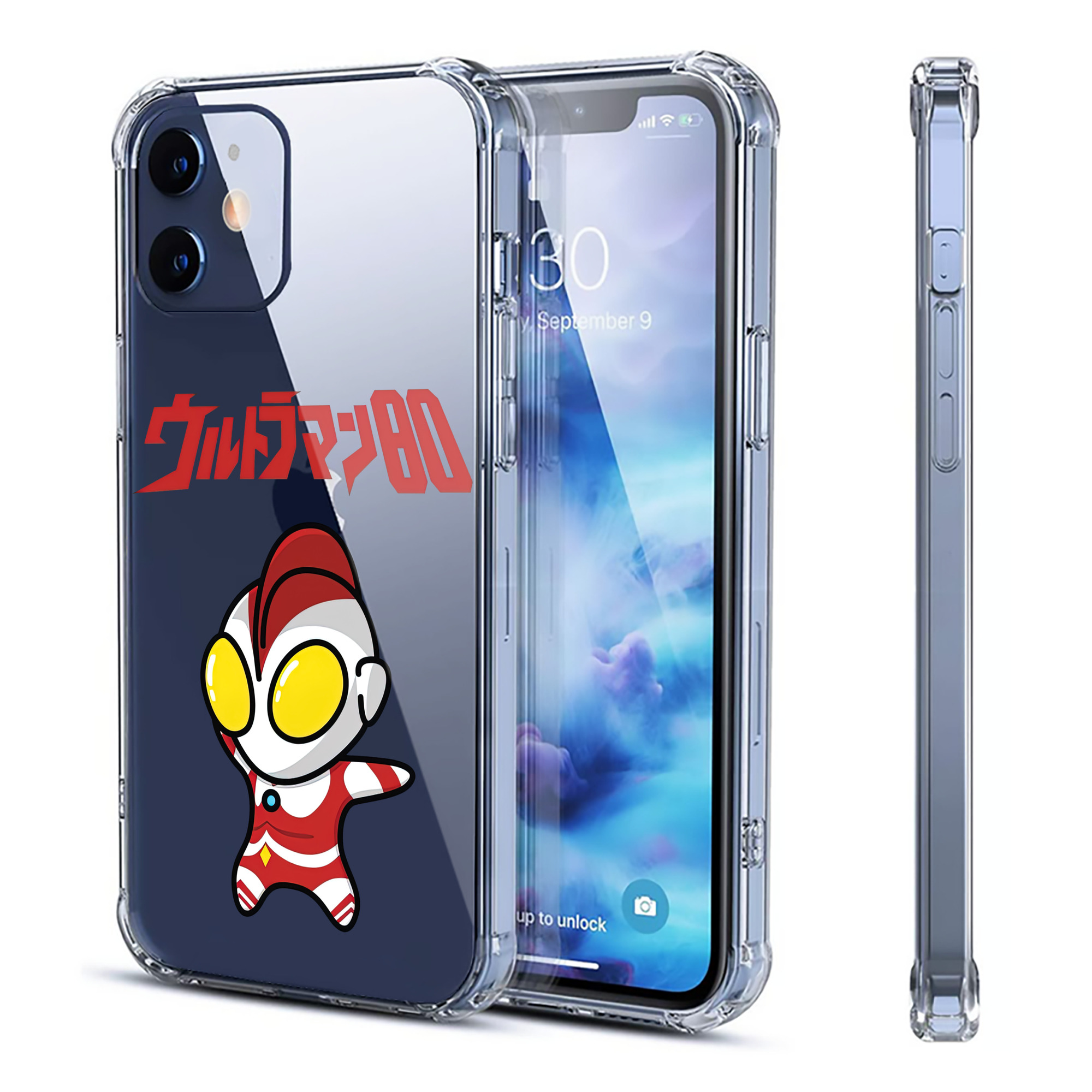 （画像用） ウルトラマン Ultraman 【iPhone 12シリーズ対応】透明スマホケース（クリアソフトケース）